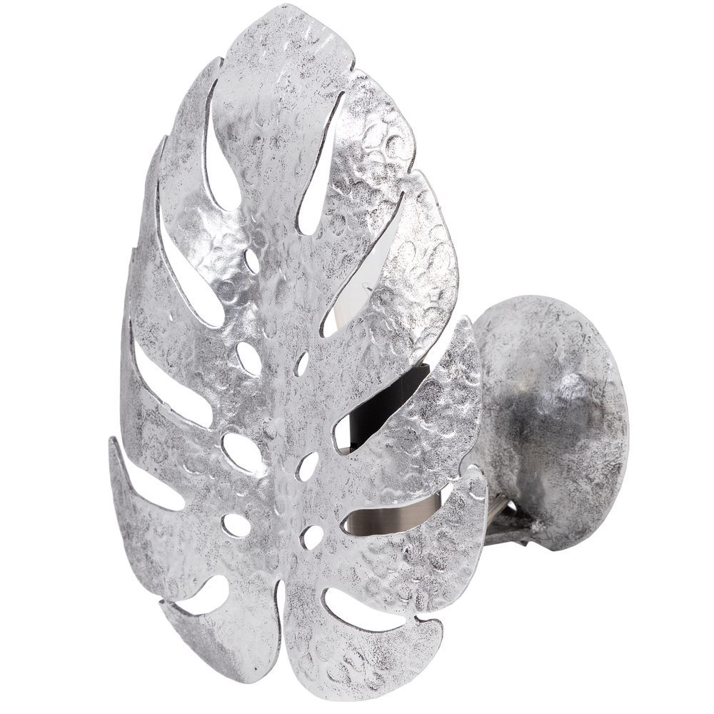 Бра настенный светильник Monstera Deliciosa (Монстера) Античное серебро