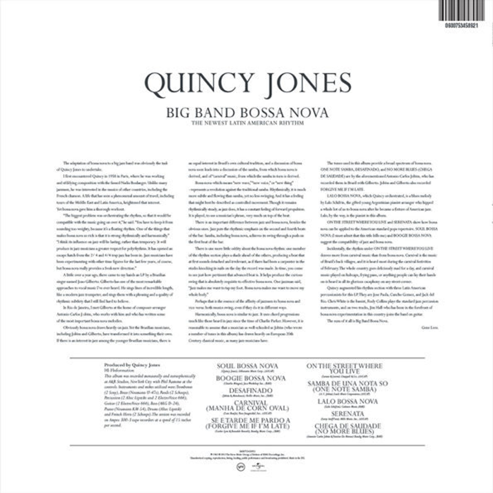 Quincy Jones Big Band / Big Band Bossa Nova (LP)
