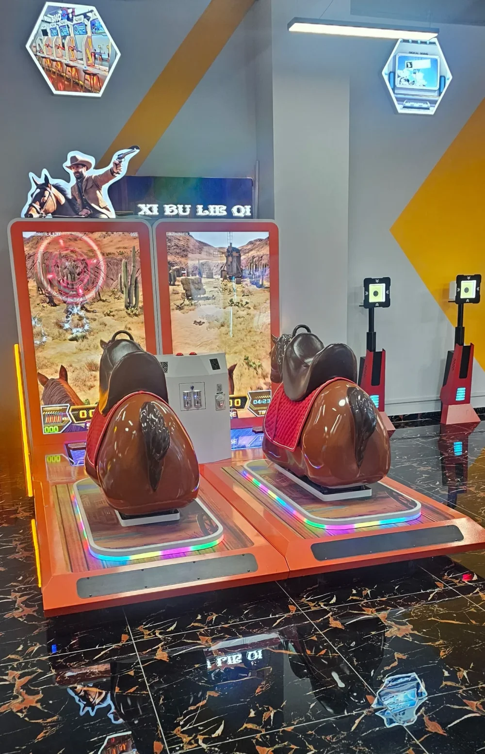 Двойной симулятор ковбоя с видео игрой «Вестерн»