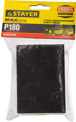 STAYER Р180, 100 х 68 х 26 мм, четырехсторонняя, шлифовальная губка(3560-3)