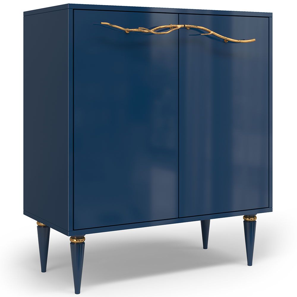 Комод Арт Колор Классик Голд с 2 полками Королевский синий
