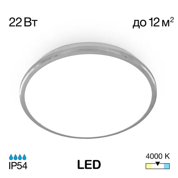 CL702221N Луна Хром LED Св-к Наст.-Потол