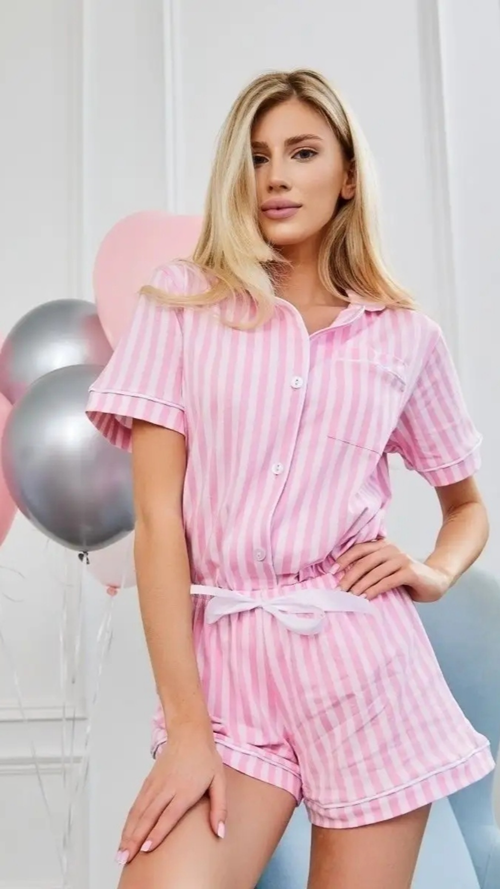 [m]Пижама шорты и рубашка 0092
