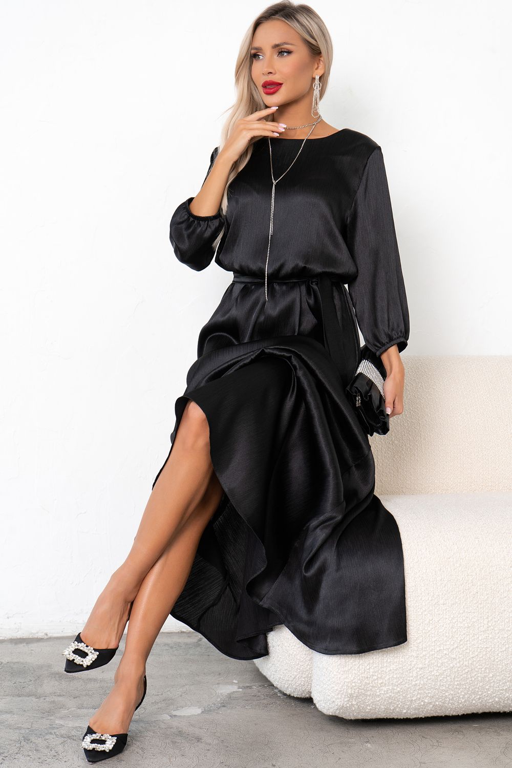 Платье Глория (черный) Р11-1230/2 Nikol