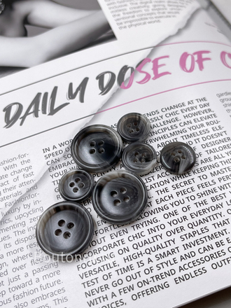 Пуговицы на прокол серые с белыми прожилками