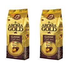 Кофе в зернах Aroma Gold Classic 1 кг, 2 шт