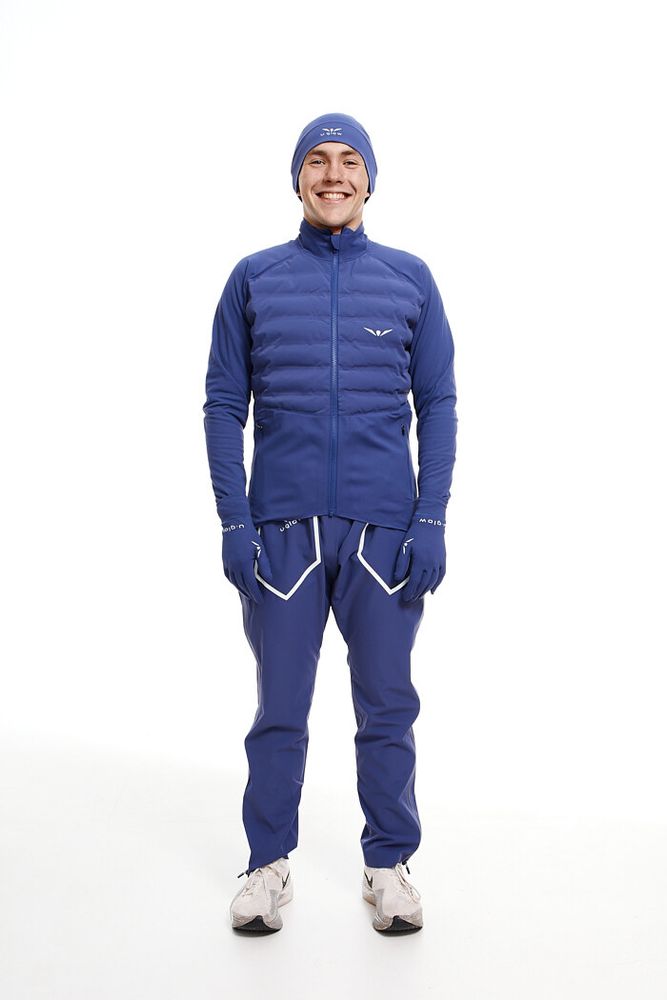 ЛОНГСЛИВ С ПУХОВОЙ ВСТАВКОЙ МУЖСКОЙ | DEEP COBALT