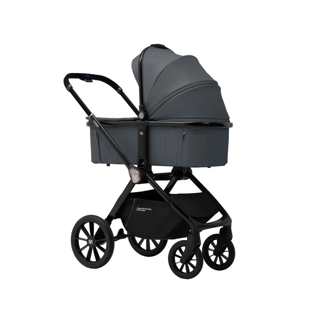Коляска модульная 3в1 Sweet Baby Dark Grey (Black Crossy)