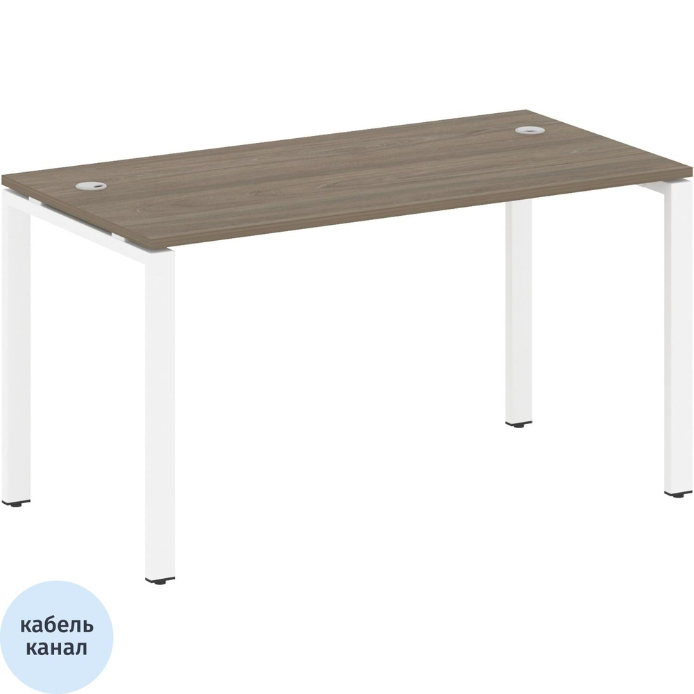 Стол Metal System Style П-обр. м/к БП.СП-3 1400x720x750 Вяз Благородн/Белый