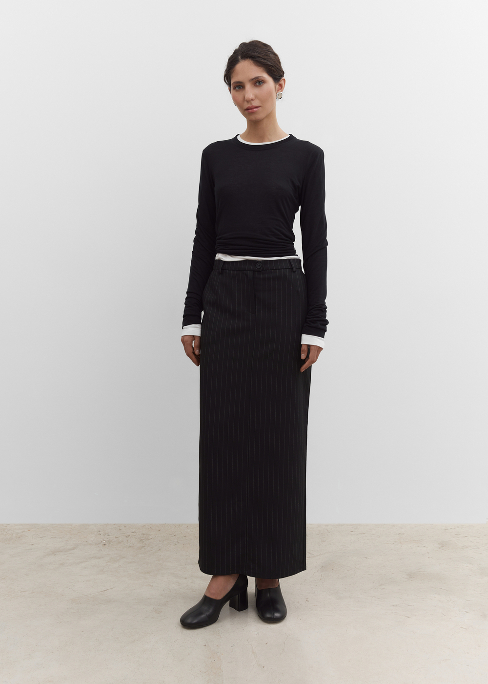 Юбка прямая в полоску