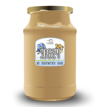 Урбеч из золотистого льна , СТЕКЛО, 1кг.