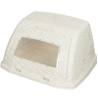 Хлебница пластик, 32.5х26х19 см, сл кость, Альтернатива, Плетенка, М4902