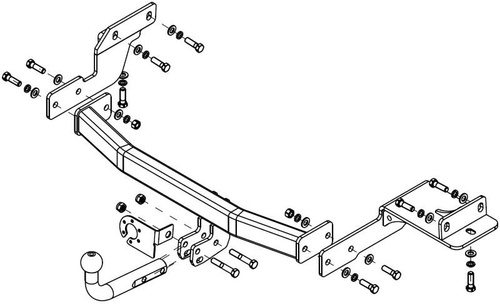 Фаркоп для Hyundai Santa Fe IV рестайлинг 2021-2023 Тип шара: A. Нагрузки: 2000/100 кг, HY 36