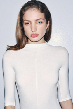 ZARA БОДИ В ДЕРЕВЕНСКОМ СТИЛЕ С ВЫСОКИМ ВОРОТНИКОМ, ЖЕЛТОВАТО-БЕЛЫЙ