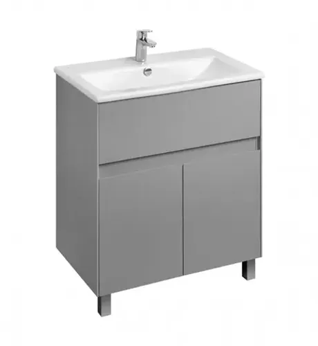 Комплект Aquaton Форест 75 туманный серый (тумба+ раковина Элина )