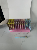 Ручка гелевая "Кристалл/Сердце" 0,5мм. синяя, 4 цвета микса