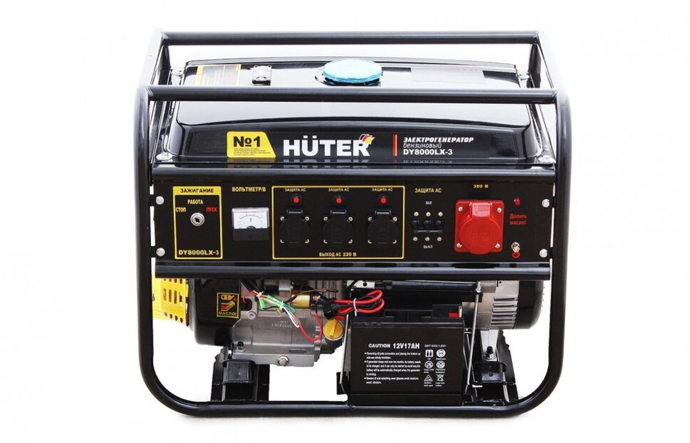 Портативный бензиновый генератор (7 кВт) HUTER DY8000LX-3