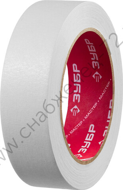 ЗУБР 30 мм х 50 м креповый, Малярный скотч, МАСТЕР (12115-30)