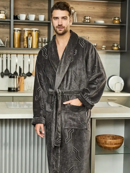 Халат мужской DOMINIC без капюшона Антрацит "Polens"