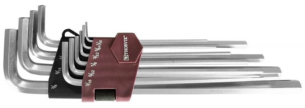 HKIL10S Набор ключей торцевых шестигранных удлиненных дюймовых, H1/16&quot;-H3/8&quot;, 10 предметов