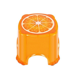 Табурет детский с рисунком "Апельсин" с прорезин ножками цвет оранжевый