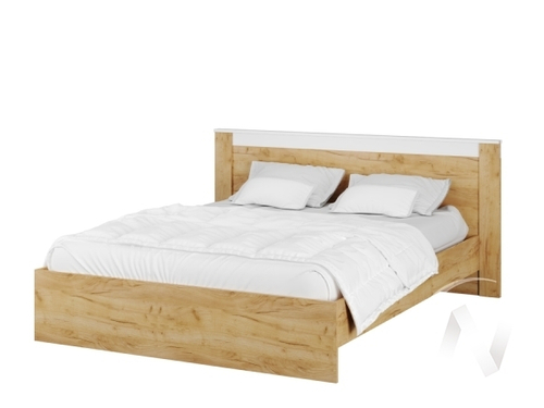 Кровать 1;4м Спальня Адель (дуб крафт золотой/белый)