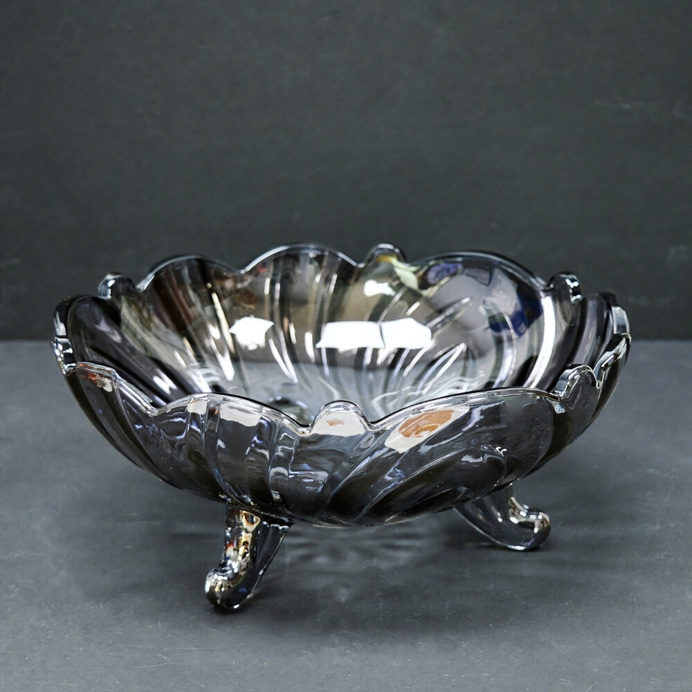 Фруктовница на ножках 24*11см стеклянная