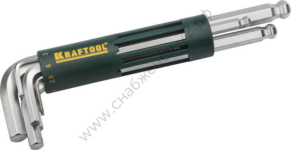KRAFTOOL 8 шт, Набор длинных имбусовых ключей (27431-2)