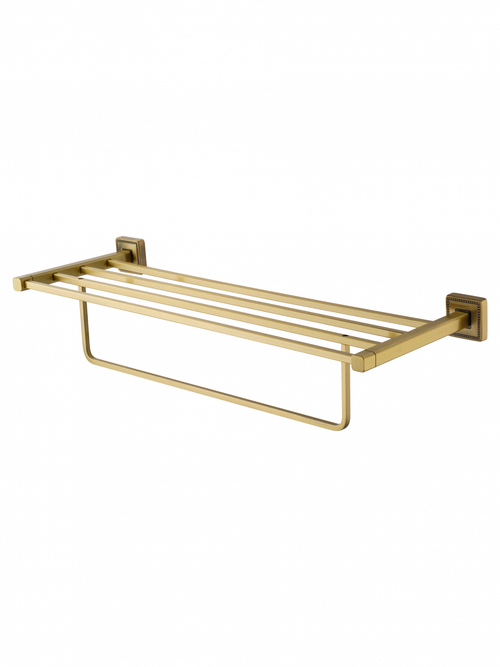 Полотенцедержатель с полкой WONZON & WOGHAND ROMA, Бронза (WW-7281)