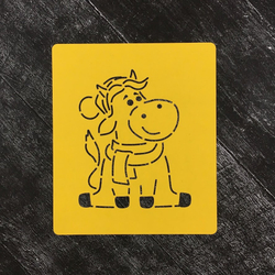 Бык №60 в шарфе и шапке