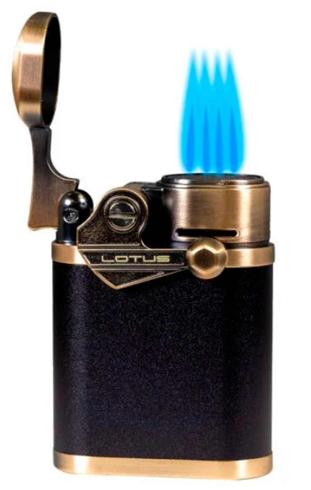 Зажигалка Lotus Winston Brass Brushed & Black Настольная T1200