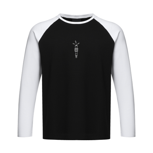 Лонгслив СВЕЧА, черный/белый