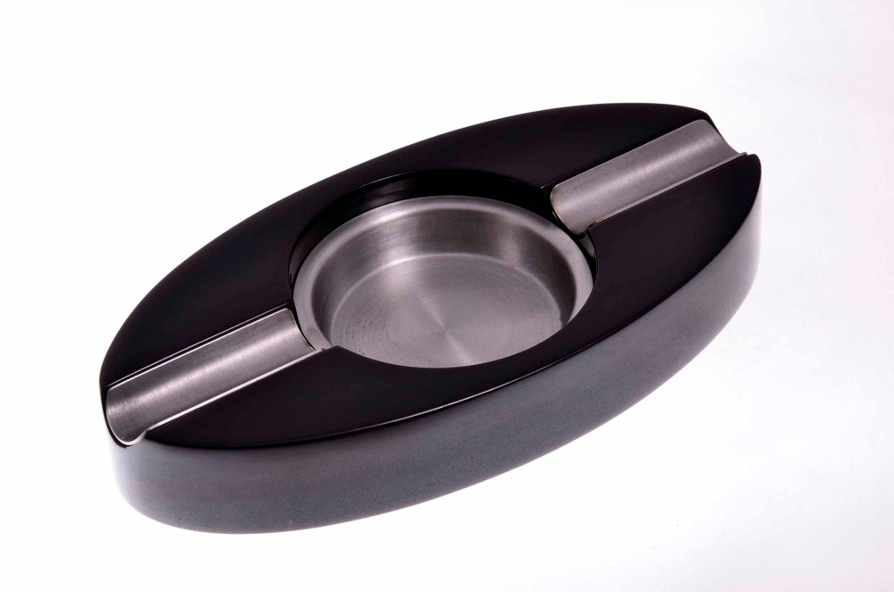 Пепельница Tom River на 2 сигары, Черный лак 523-166