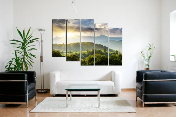 Модульная картина "Горный пейзаж"