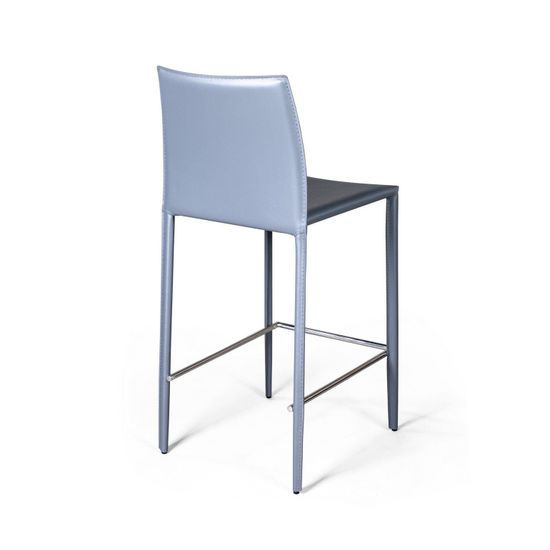 Стул полубарный Rolf, кожа антрацит