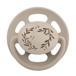 NIP Соска пустышка, латекс "Cherry Green", размер 1 (0-6), розовый/коричневый