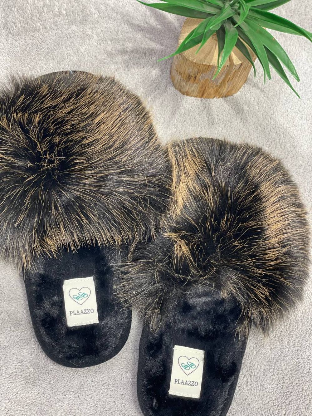 Домашние тапочки Пушистики Люкс