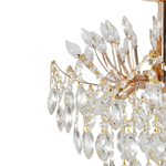 Люстра на штанге 5x40Вт E14, металл/хрусталь, золото/прозрачный