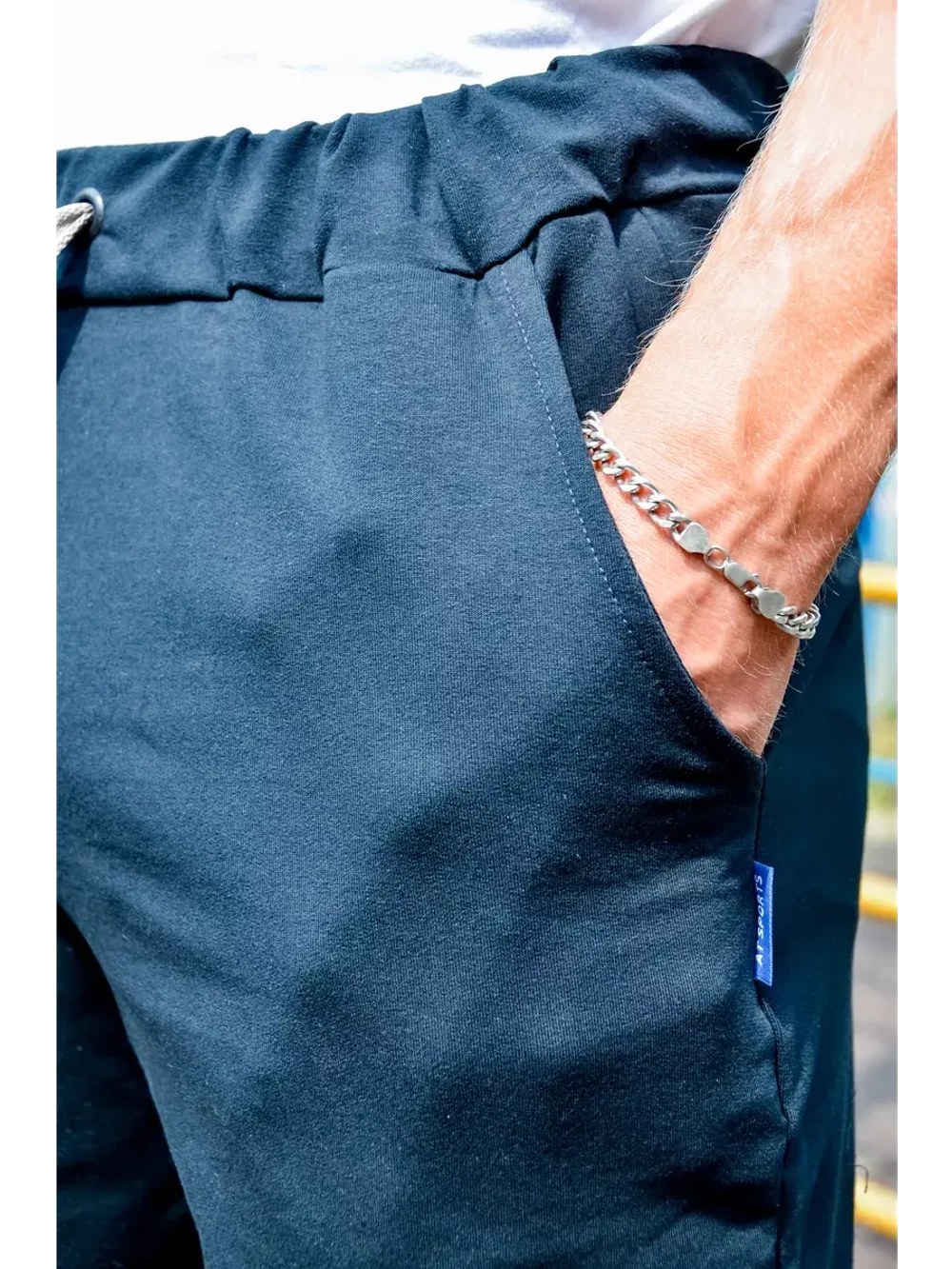 Шорты спортивные трикотажные удлиненные летние мужские