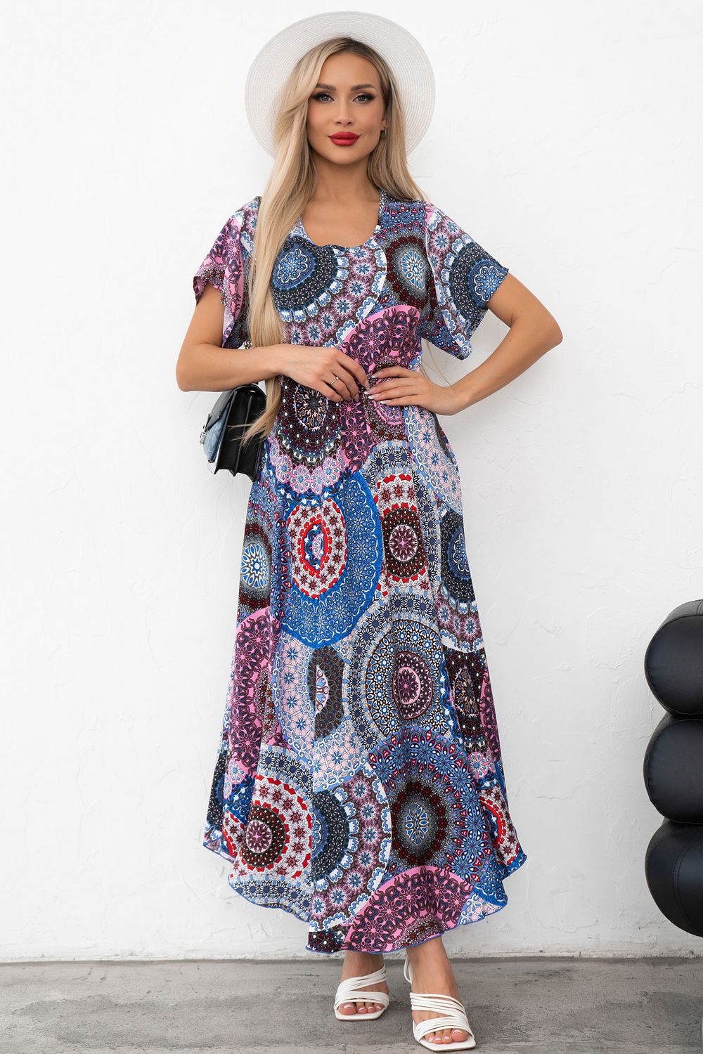 Платье Магия лета (голубой/розовый) Р11-867/18 Nikol (Акция)