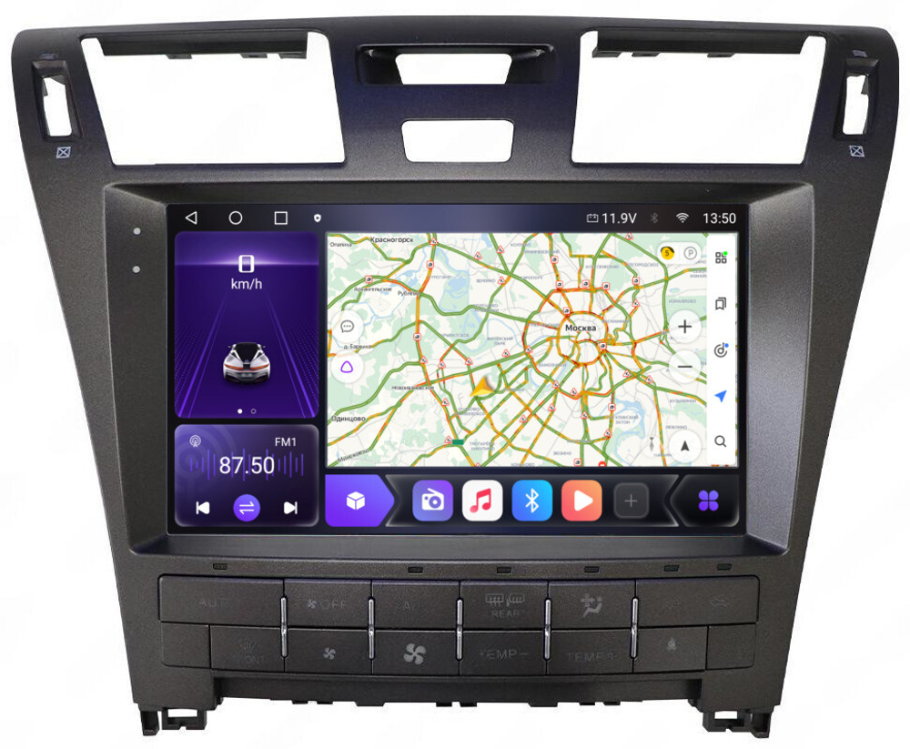 Магнитола для Lexus LS460 2006-2009 (до рестайлинга, рамка 10) - Carmedia SF-1303-1 IPS, Android 10, 8 ядер (TS18), 4G SIM-слот