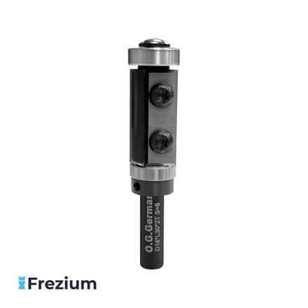 Прямая обгонная фреза с нижним и верхним подшипниками и сменными пластинами "O.G.Germany" (16x8x30x70 Z2; Q3W6M)