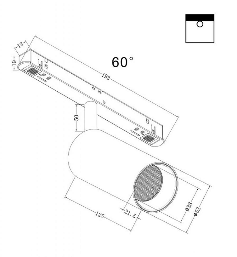 Трековый светильник Maytoni Technical TR032-2-12W3K-W-B