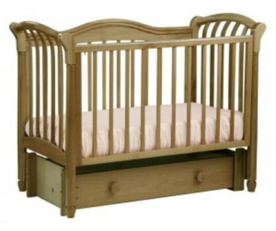 Детская кроватка Кубаньлесстрой Азалия БИ 10.3 (маятник продольный) 120x60 см орех