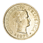 Switzerland, 5 Rappen, 1976 – Libertas Series, AU
