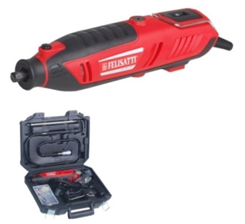 Гравер (прямая микрошлифмашина) Felisatti МШМ-200Э, 200Вт, комплект принадлежностей - 100 шт.