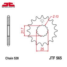 JT JTF565.18 звезда передняя (ведущая), 18 зубьев