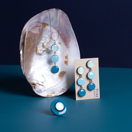 Комплект Украшений - Нити - Лазурный