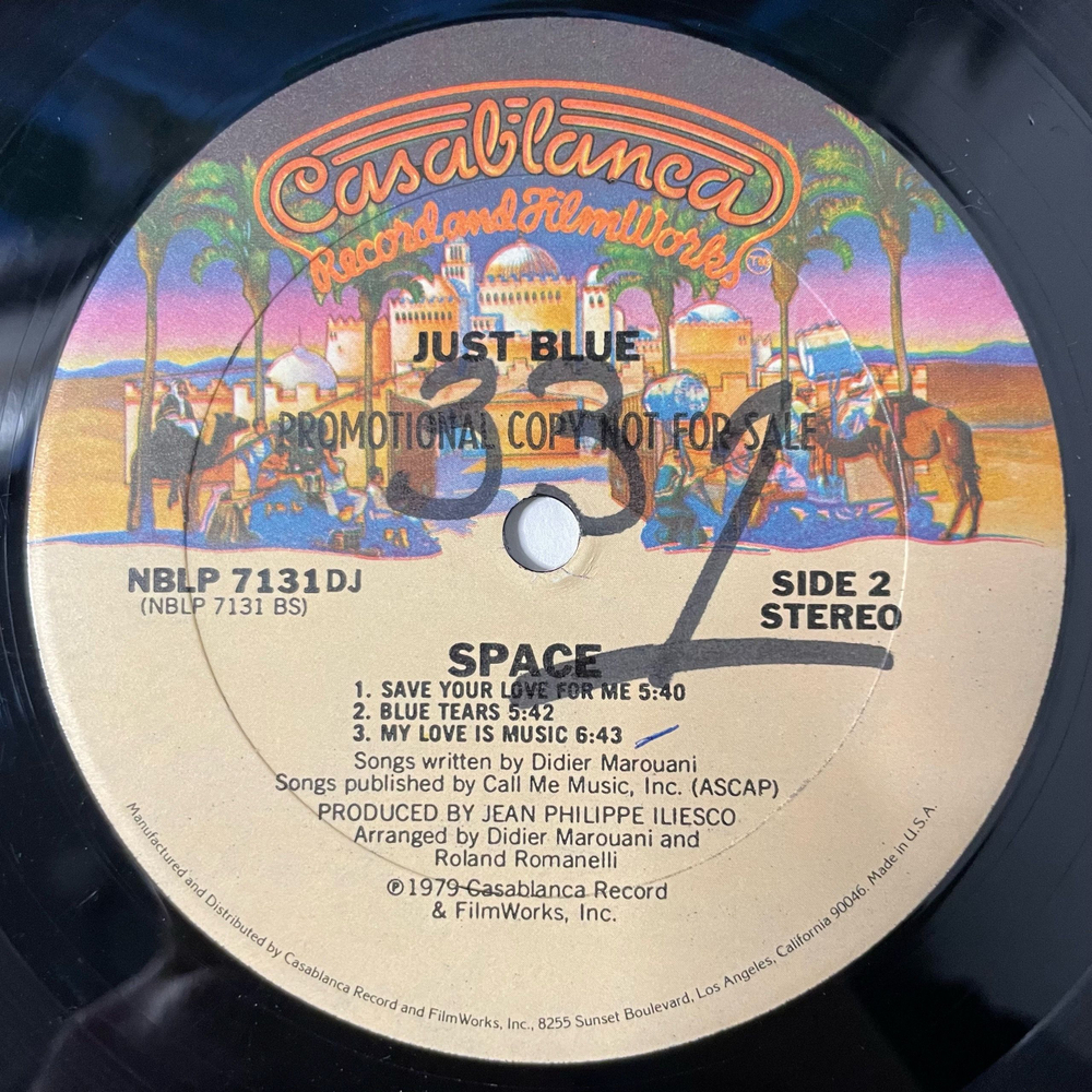 Винтажная виниловая пластинка LP Space Just Blue (США 1979) (Промо)