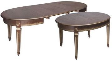 Стол Лекс 1 (дуб/тон Орех с золотой патиной/ножка Квадратная)